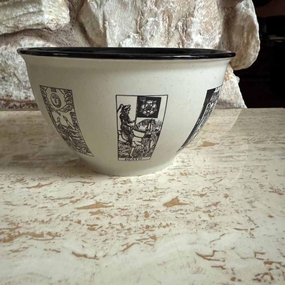 World Market Exclusive Vintage Tarot Card Enamel Treat Bowl. Tarot witchy goth h - Picture 2 of 6